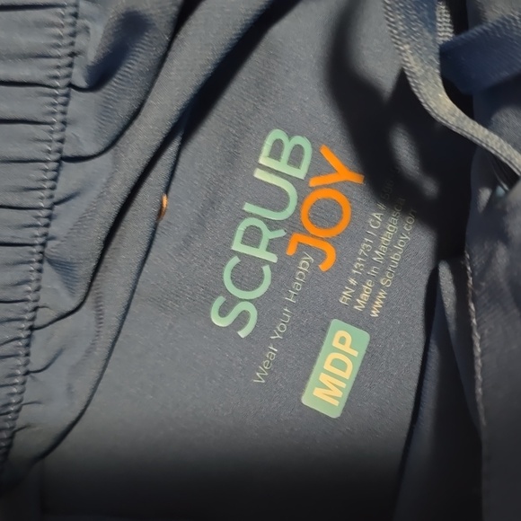 ScrubJoy Wear your Joy Blue Scrub Pants MDP - Picture 2 of 3